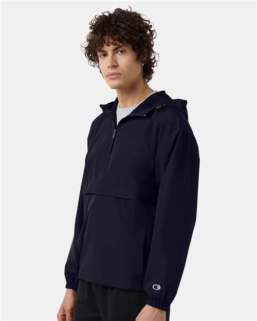 Champion CO200 Unisex Packable Anorak Jacket - Navy - model side