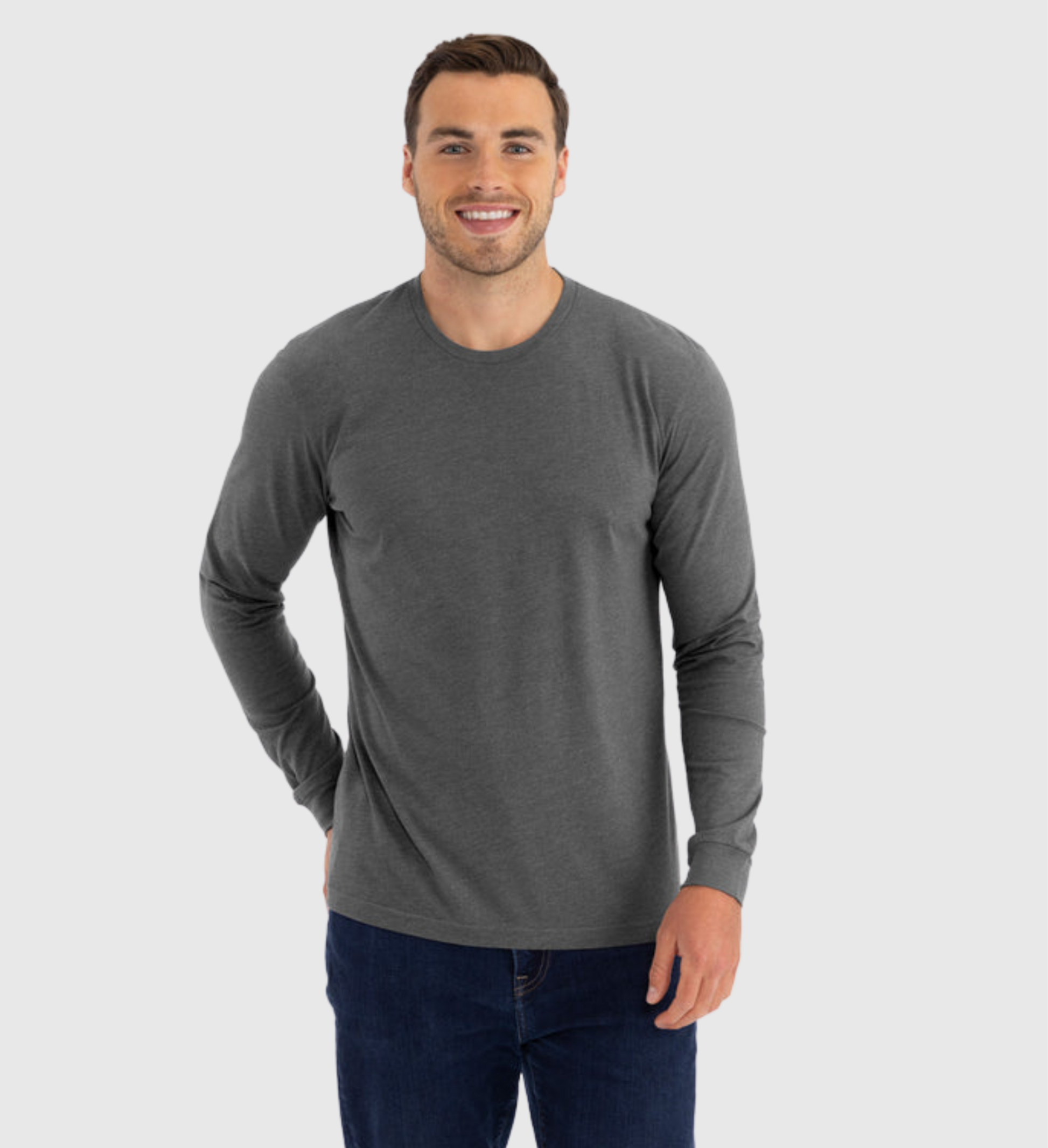 Classic Crew Long Sleeve T-Shirt in Redwood, additional view