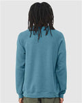 BELLA + CANVAS 3901 Unisex Sponge Fleece Raglan Crewneck Sweatshirt - Heather Deep Teal - model back