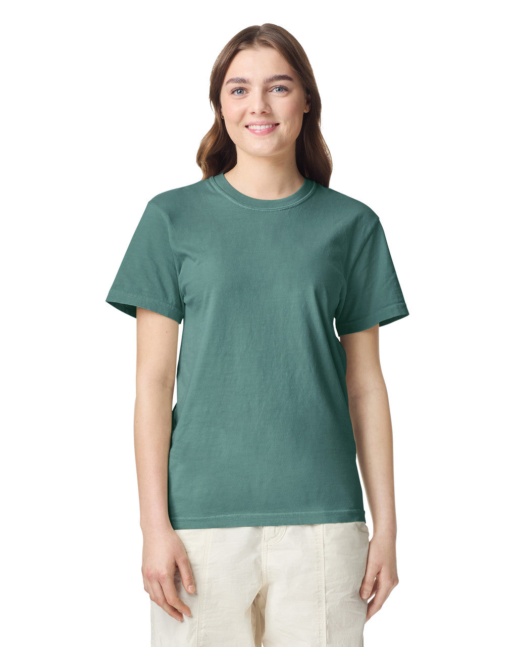 Comfort Colors C1717 Garment-Dyed Heavyweight T-Shirt - Blue Spruce - model front