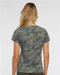 LAT 3516 Women's Fine Jersey Tee - Vintage Camo - model back