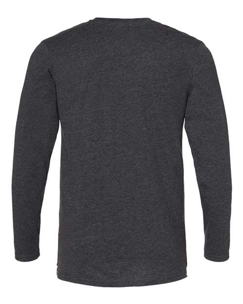 LAT 6918 Unisex Fine Jersey Long Sleeve Tee - Vintage Smoke - back