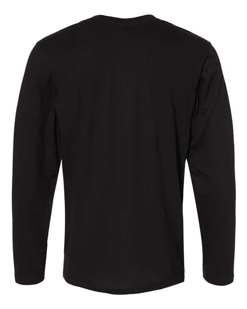 LAT 6918 Unisex Fine Jersey Long Sleeve Tee - Black - back
