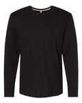LAT 6918 Unisex Fine Jersey Long Sleeve Tee - Black - front