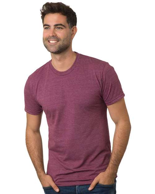 Bayside 5710 Unisex USA-Made Triblend T-Shirt - Tri Maroon - front