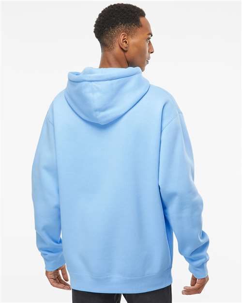 Independent Trading Co. IND4000 Heavyweight Hooded Sweatshirt - Blue Aqua - model back