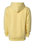 Independent Trading Co. IND4000 Heavyweight Hooded Sweatshirt - Light Yellow - back