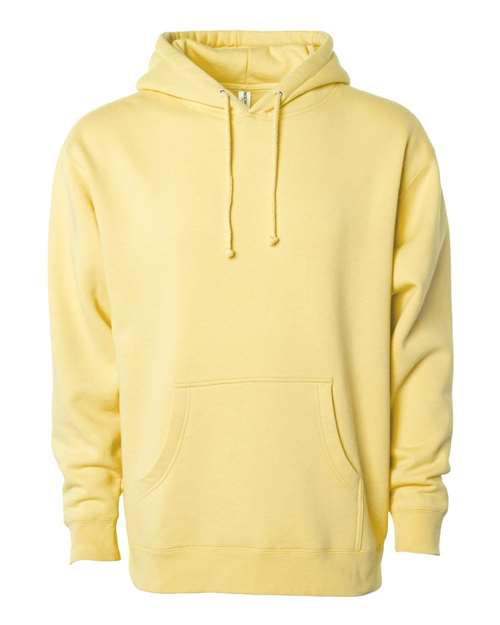 Independent Trading Co. IND4000 Heavyweight Hooded Sweatshirt - Light Yellow - flat front