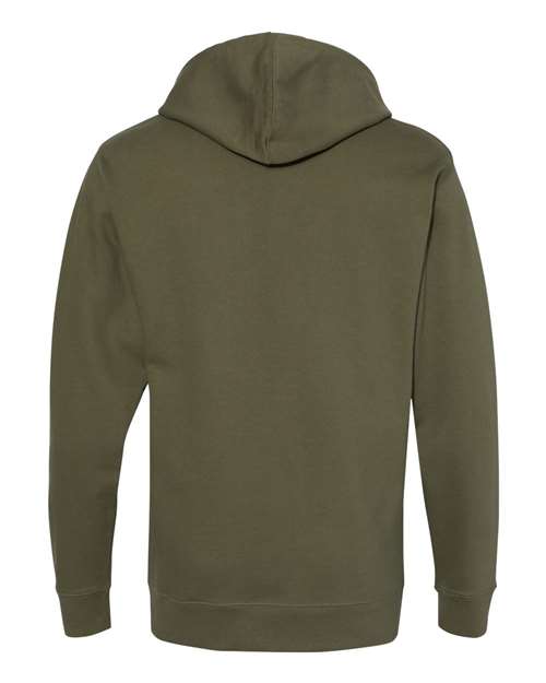 Independent Trading Co. SS4500 Midweight Hooded Sweatshirt - Army - back
