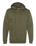 Independent Trading Co. SS4500 Midweight Hooded Sweatshirt - Army - flat front