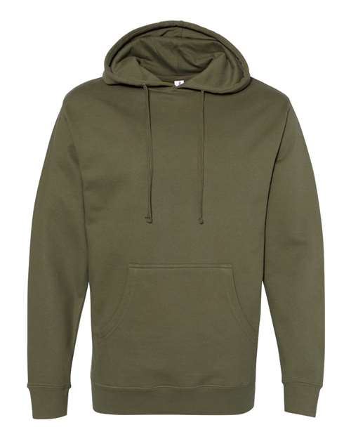 Independent Trading Co. SS4500 Midweight Hooded Sweatshirt - Army - flat front