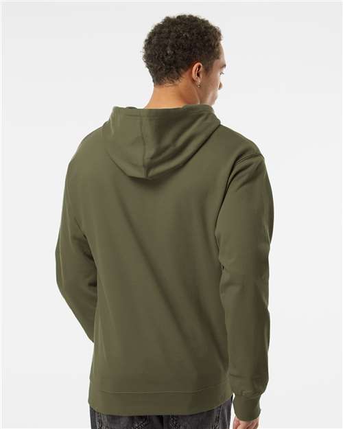 Independent Trading Co. SS4500 Midweight Hooded Sweatshirt - Army - model back
