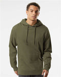 Independent Trading Co. SS4500 Midweight Hooded Sweatshirt - Army - model front