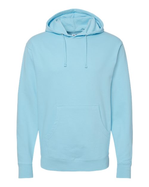 Independent Trading Co. SS4500 Midweight Hooded Sweatshirt - Blue Aqua - flat front