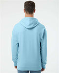 Independent Trading Co. SS4500 Midweight Hooded Sweatshirt - Blue Aqua - model back
