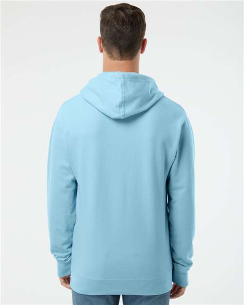 Independent Trading Co. SS4500 Midweight Hooded Sweatshirt - Blue Aqua - model back