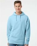 Independent Trading Co. SS4500 Midweight Hooded Sweatshirt - Blue Aqua - model front