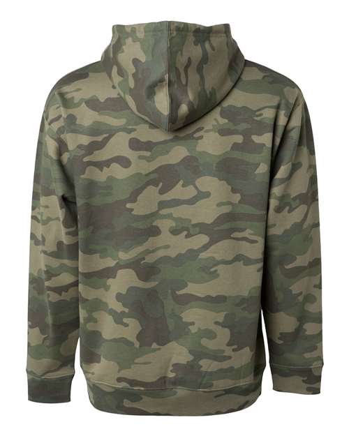 Independent Trading Co. SS4500 Midweight Hooded Sweatshirt - Forest Camo - back