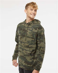 Independent Trading Co. SS4500 Midweight Hooded Sweatshirt - Forest Camo - model side