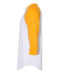Augusta Sportswear 4420 Unisex Three-Quarter Raglan Sleeve Baseball Jersey T-Shirt - White/ Gold - side