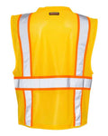 Kishigo B100-111 Unisex EV Series Enhanced Visibility Multi-Pocket Mesh Vest - Yellow/ Orange - B106 - back