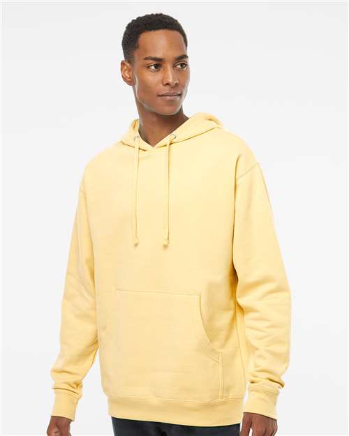 Independent Trading Co. SS4500 Midweight Hooded Sweatshirt - Light Yellow - model front