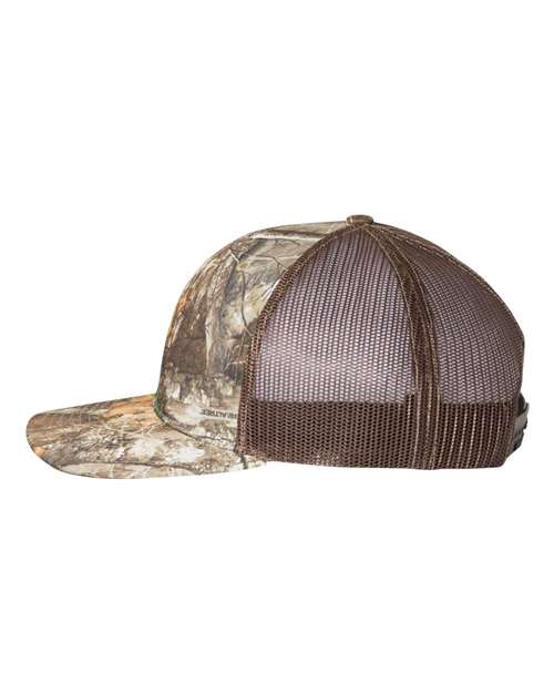 Richardson 112P Printed Trucker Cap - Realtree Edge/ Brown - side