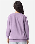 Comfort Colors 1566 Unisex Garment-Dyed Crewneck Sweatshirt - Orchid - model back