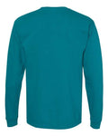 Comfort Colors 4410 Garment-Dyed Heavyweight Long Sleeve Pocket T-Shirt - Topaz Blue - back