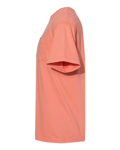 Comfort Colors 6030 Unisex Garment-Dyed Heavyweight Pocket T-Shirt - Terracotta - side