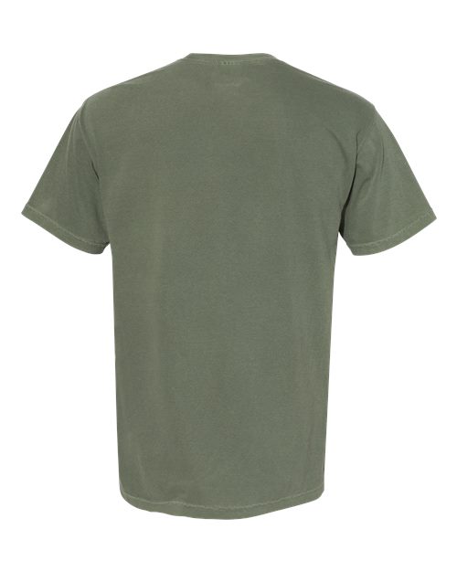 Comfort Colors 6030 Unisex Garment-Dyed Heavyweight Pocket T-Shirt - Moss - back