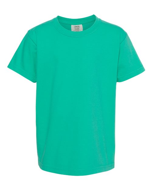 Comfort Colors 9018 Youth Garment-Dyed Heavyweight T-Shirt - Island Green - front