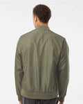 Independent Trading Co. EXP52BMR Unisex Lightweight Bomber Jacket - Army - model back
