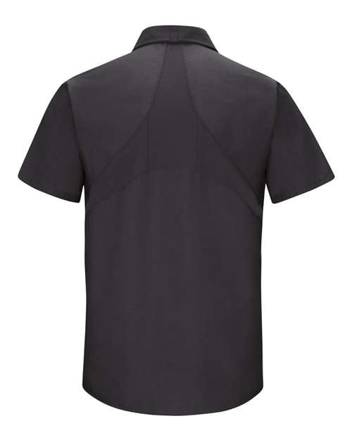Red Kap SX20 Men's Mimix Short Sleeve Work Shirt - Black - back