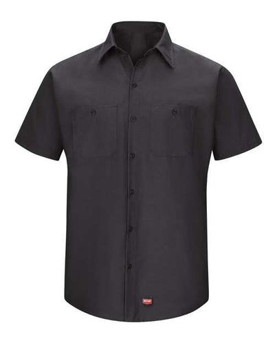 Red Kap SX20 Men's Mimix Short Sleeve Work Shirt - Black - front