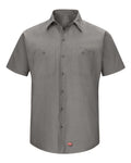 Red Kap SX20 Men's Mimix Short Sleeve Work Shirt - Grey - front