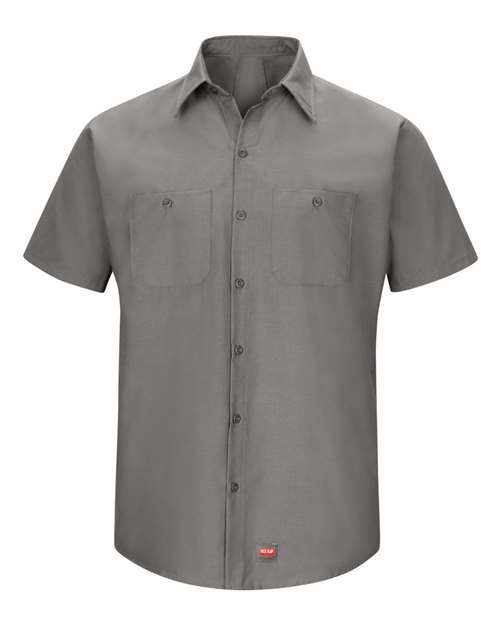 Red Kap SX20 Men's Mimix Short Sleeve Work Shirt - Grey - front
