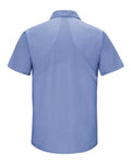 Red Kap SX20 Men's Mimix Short Sleeve Work Shirt - Light Blue - back
