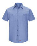 Red Kap SX20 Men's Mimix Short Sleeve Work Shirt - Light Blue - front