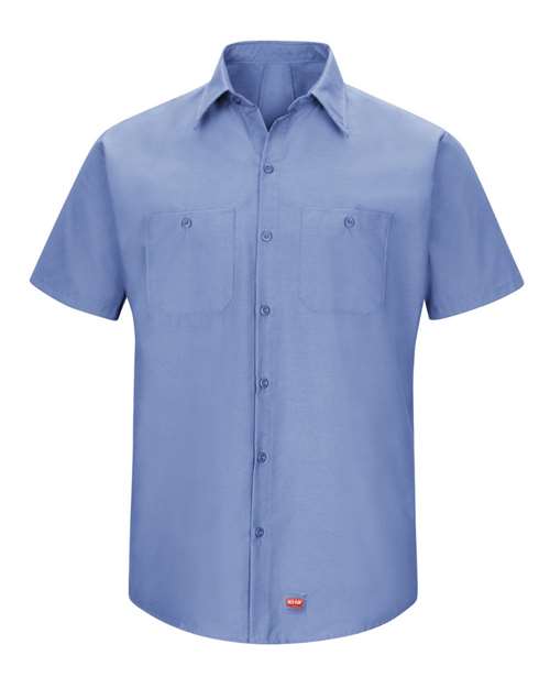 Red Kap SX20 Men's Mimix Short Sleeve Work Shirt - Light Blue - front