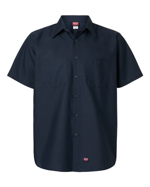 Red Kap SX20 Men's Mimix Short Sleeve Work Shirt - Navy - front