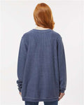 Boxercraft D02 Unisex Corded Crewneck Sweatshirt - Navy - model back