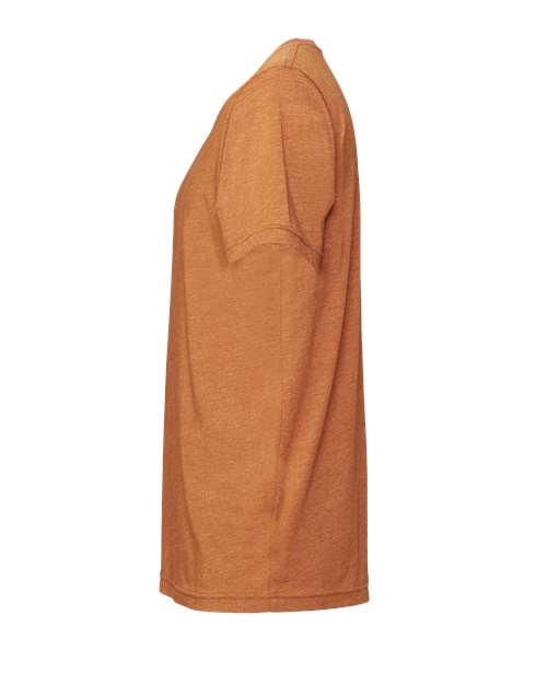 Bella+Canvas 3001CVC Unisex Heather CVC Short Sleeve Tee - Heather Autumn - side