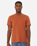 Bella+Canvas 3001CVC Unisex Heather CVC Short Sleeve Tee - Heather Autumn - model front