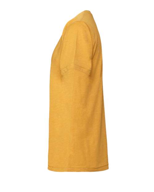 Bella+Canvas 3001CVC Unisex Heather CVC Short Sleeve Tee - Heather Mustard - side