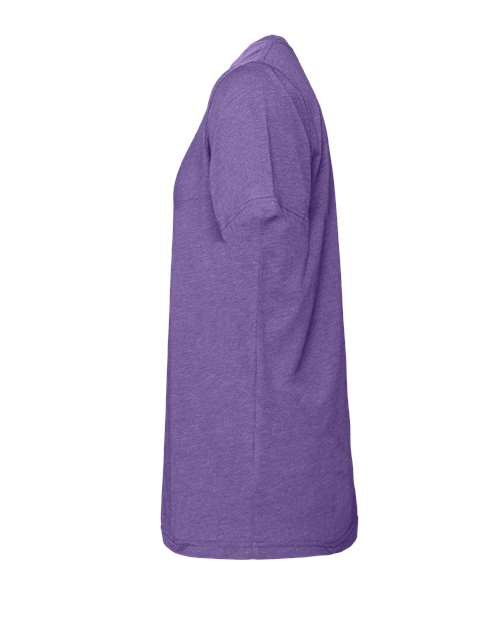 Bella+Canvas 3001CVC Unisex Heather CVC Short Sleeve Tee - Heather Lapis - side