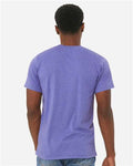 Bella+Canvas 3001CVC Unisex Heather CVC Short Sleeve Tee - Heather Lapis - model back