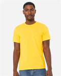 Bella+Canvas BC3001CVC Unisex Heather CVC Short Sleeve Tee - Heather Yellow - model front