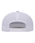 Yupoong 6006 Classic Five-Panel Trucker Cap - Heather/ White - back