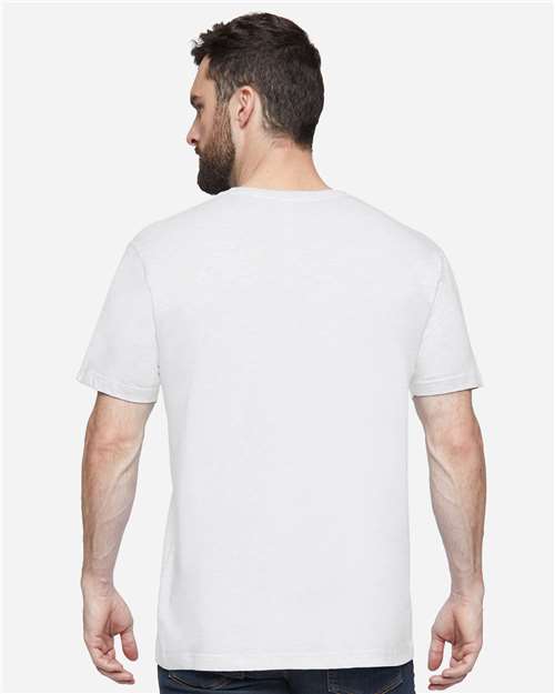 LAT 6901 Unisex Fine Jersey Tee - Blended White - model back